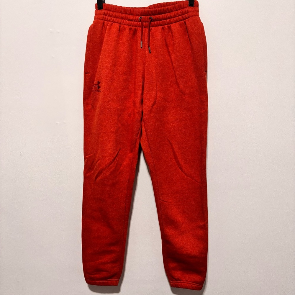 🆕 Under Armour Men's Burnt Orange Fleece Joggers - Picture 7 of 14